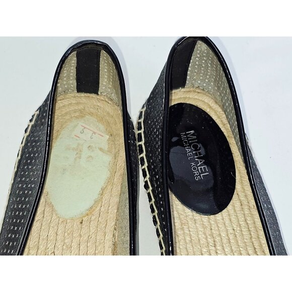 NWT Michael Kors Women's Black Canvas Kendrick Slip-On  Espadrilles Size 9.5 255 - Picture 6 of 16